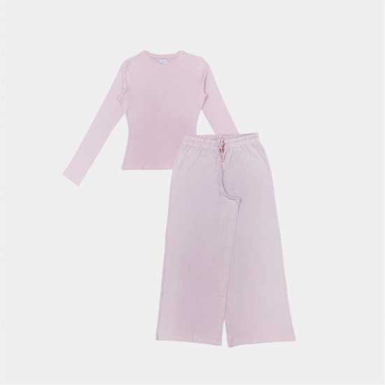 Linea Women's Star Cotton Long Sleeve Pyjama Sets Розово 