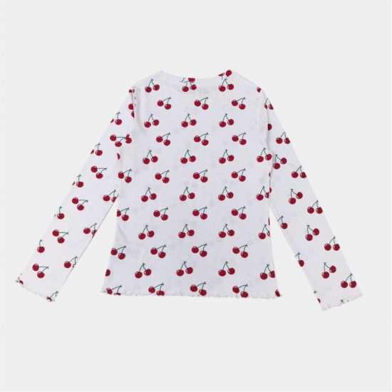 Linea Women's Star Cotton Long Sleeve Pyjama Sets Череша 