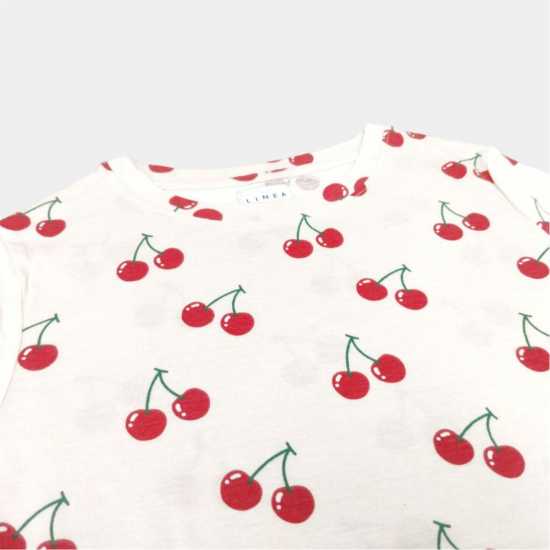 Linea Women's Star Cotton Long Sleeve Pyjama Sets Череша 