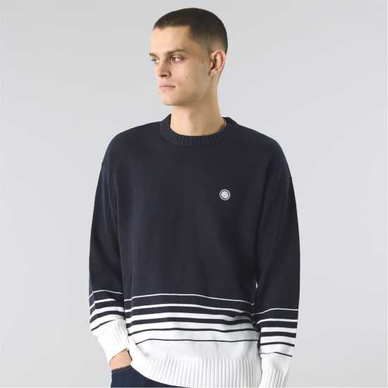 Pretty Green Плетен Пуловер Gradient Knit Jumper  Мъжки пуловери и жилетки