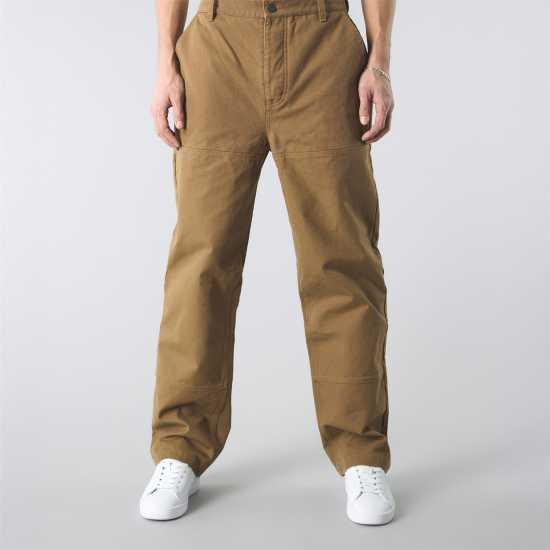 Мъжки дънки Pretty Green Brentwood Carpenter Trousers Кафяво Pretty Green Brentwood Carpenter Trousers Кафяво Мъжки дънки