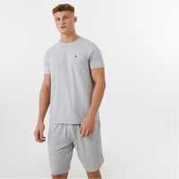 Мъжка Риза Jack Wills Lounge T-Shirt Mens Grey Marl Мъжки пижами
