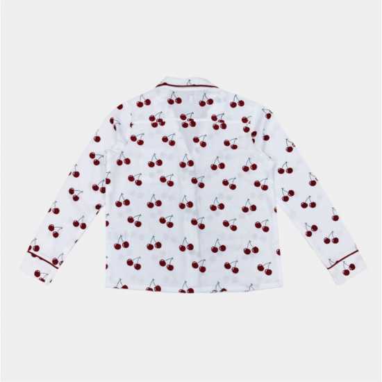 Linea Women's Star Cotton Long Sleeve Pyjama Set Череша 