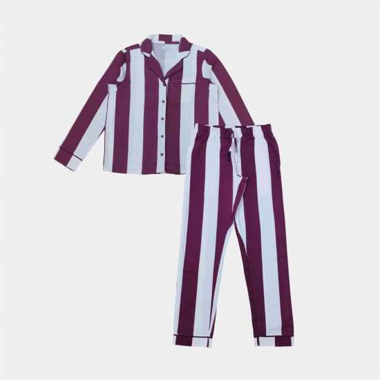 Linea Women's Star Cotton Long Sleeve Pyjama Set Полоска 