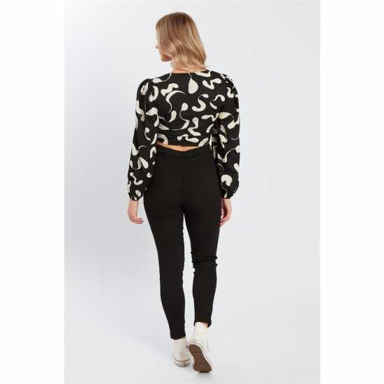 Influence Jgng Elstc Wst Ld99 Black Дамски дънки