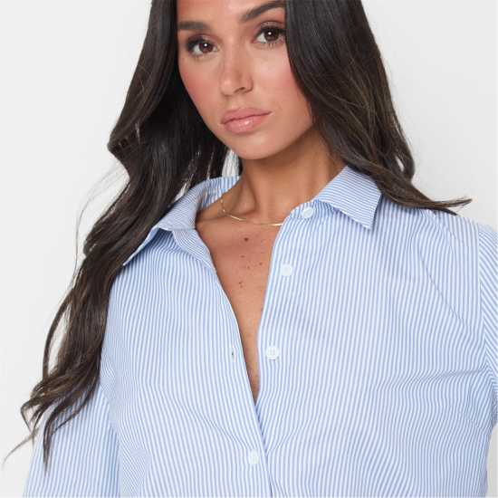 Дамски ризи и тениски I Saw It First Stripe Shirt Blu/Wht Stripe I Saw It First Stripe Shirt Blu/Wht Stripe Дамски ризи и тениски