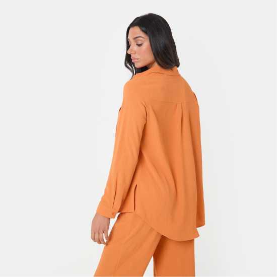 Риза С Дълъг Ръкав I Saw It First Soft Crepe Long Sleeve Shirt  Дамски ризи и тениски