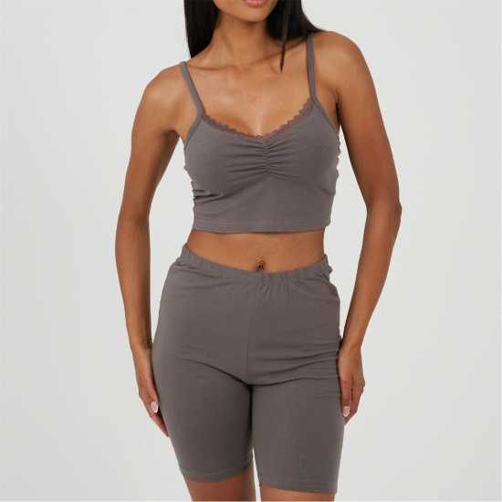 Brave Soul Womens Strappy Vest & Shorts Lounge Set  