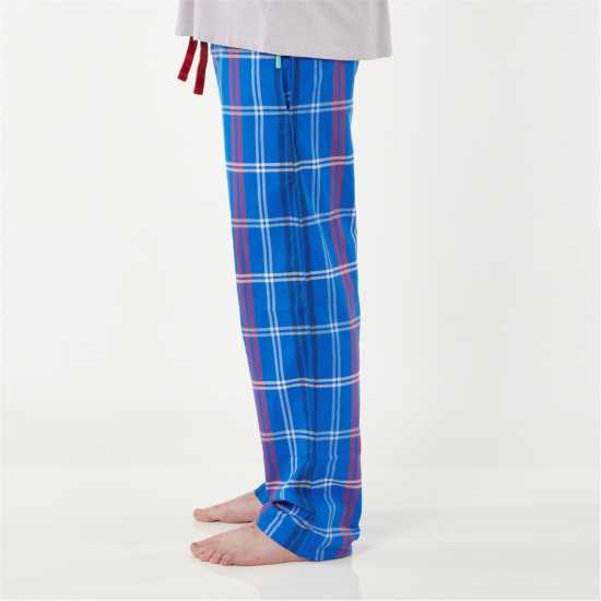 Loungers Mens Organic Brushed Cotton Lounge Trousers Син кит 