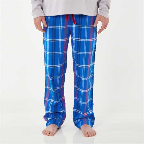 Loungers Mens Organic Brushed Cotton Lounge Trousers Син кит 