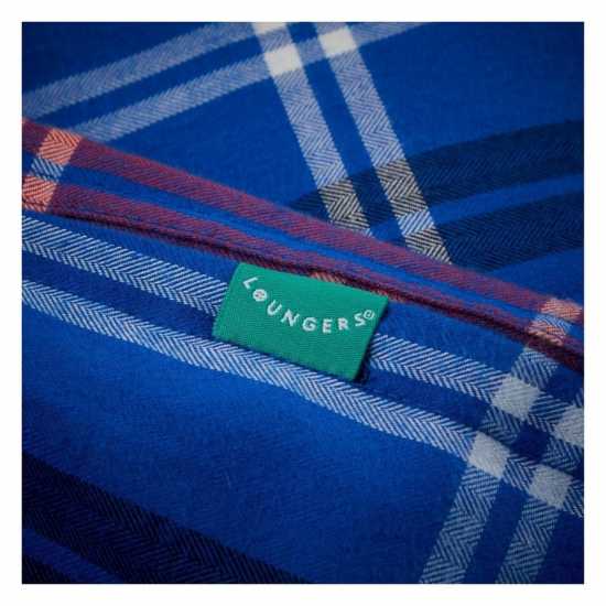 Loungers Mens Organic Brushed Cotton Lounge Trousers Син кит 