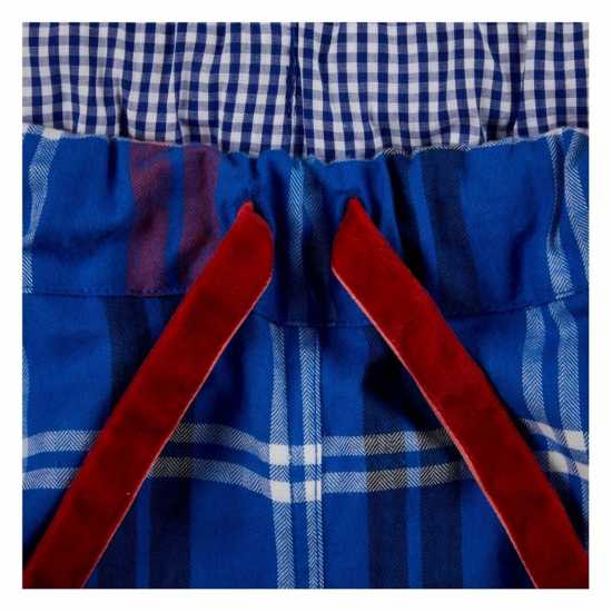 Loungers Mens Organic Brushed Cotton Lounge Trousers Син кит 