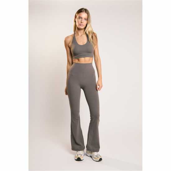 Khaki Flare Leggings  