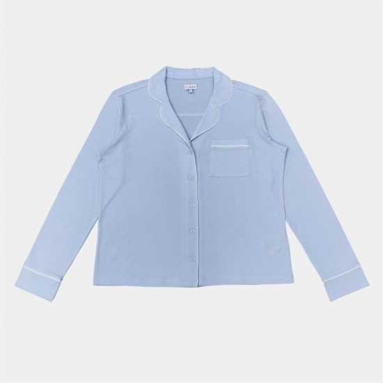 Linea Women's Star Cotton Long Sleeve Pyjama Sets Синьо 