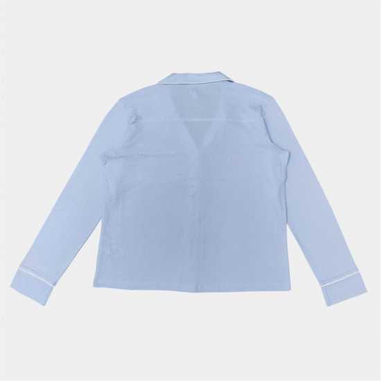 Linea Women's Star Cotton Long Sleeve Pyjama Sets Синьо 