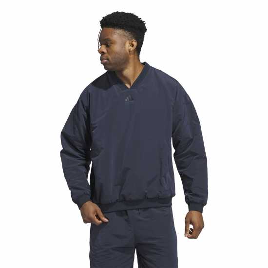 Мъжки пуловери и жилетки Adidas Мъжка Риза Basketball Woven Crewneck Sweatshirt Mens Adidas Мъжка Риза Basketball Woven Crewneck Sweatshirt Mens Мъжки пуловери и жилетки