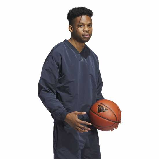 Мъжки пуловери и жилетки Adidas Мъжка Риза Basketball Woven Crewneck Sweatshirt Mens Adidas Мъжка Риза Basketball Woven Crewneck Sweatshirt Mens Мъжки пуловери и жилетки