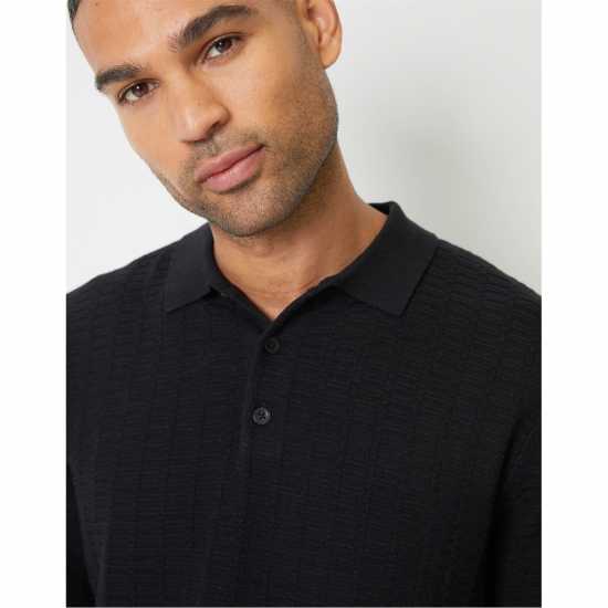 Блуза С Обло Деколте Threadbare Long-Sleeve Textured Knitted Polo Crew Neck Jumper Черно Блуза С Обло Деколте Threadbare Long-Sleeve Textured Knitted Polo Crew Neck Jumper Черно