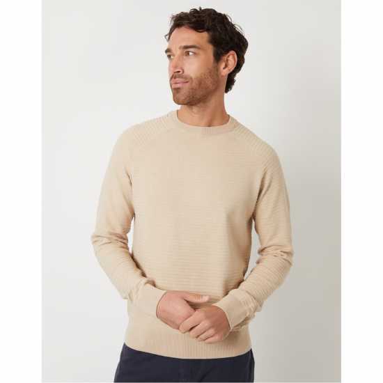 Блуза С Обло Деколте Threadbare Crew Neck Jumper Бежово 
