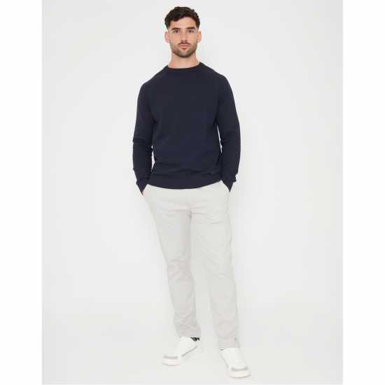 Блуза С Обло Деколте Threadbare Crew Neck Jumper Navy 