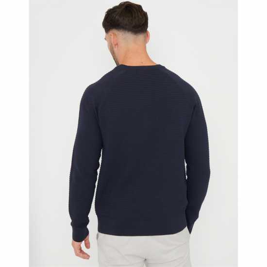 Блуза С Обло Деколте Threadbare Crew Neck Jumper Navy 