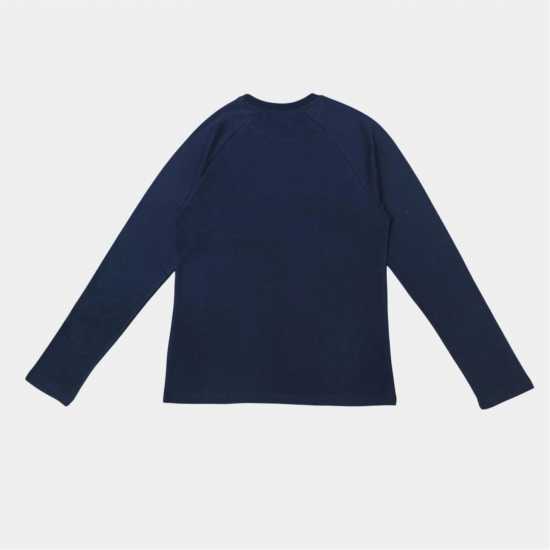 Howick Men's  Cotton Crew Neck Long Sleeve Pyjama Sets Тъмносиня гладка 