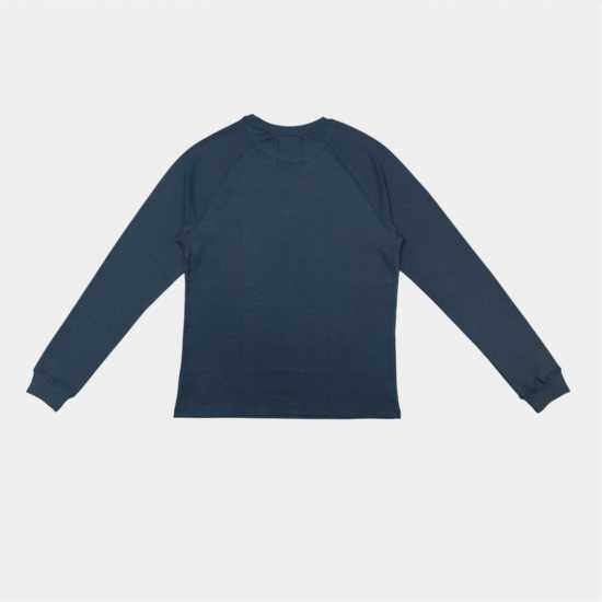 Howick Men's  Cotton Crew Neck Long Sleeve Pyjama Sets Синьо проверка 