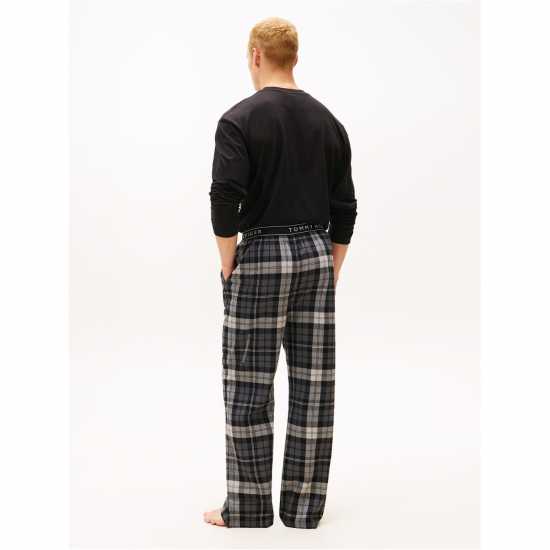 Tommy Hilfiger Essential Flannel Pyjama Bottoms Черен тартан Tommy Hilfiger Essential Flannel Pyjama Bottoms Черен тартан