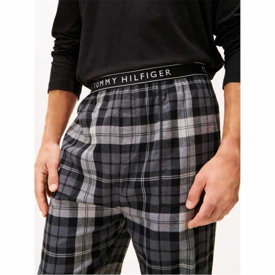 Tommy Hilfiger Essential Flannel Pyjama Bottoms Черен тартан Tommy Hilfiger Essential Flannel Pyjama Bottoms Черен тартан