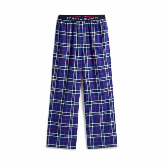 Tommy Hilfiger Essential Flannel Pyjama Bottoms Син Тартан 