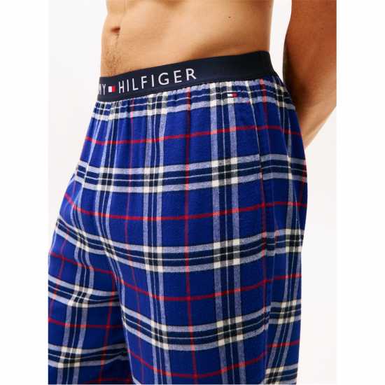 Tommy Hilfiger Essential Flannel Pyjama Bottoms Син Тартан 