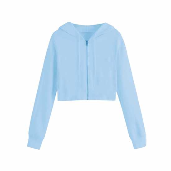 Miso Women's Cropped Hoodie Blue 