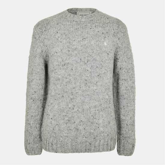 Плетен Пуловер Jack Wills Jumper Drop Shoulder Long Sleeve Knitted Pullover Sweater Tops Grey Marl Плетен Пуловер Jack Wills Jumper Drop Shoulder Long Sleeve Knitted Pullover Sweater Tops Grey Marl