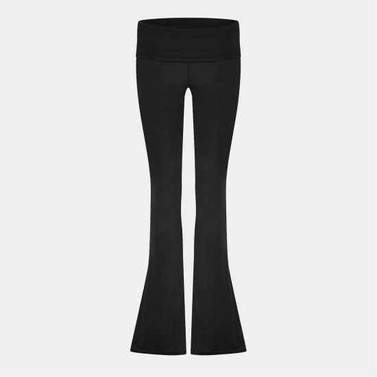 Jack Wills High Waisted Flared Trousers Черно 