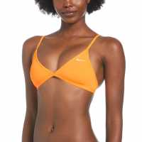 Nike Hydrastrong Solid Bikini Top Womens Bright Citrus Дамско облекло плюс размер