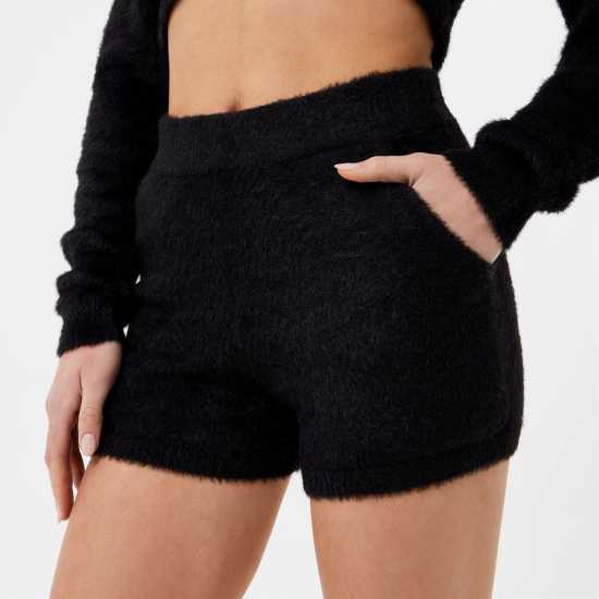 Jack Wills Fluffy Shorts Black Дамски пуловери и жилетки