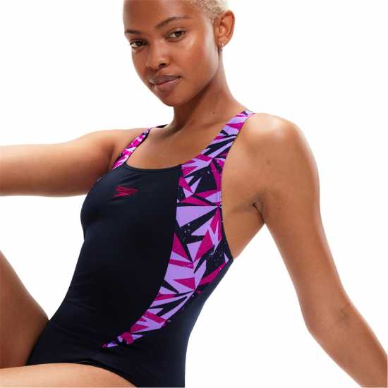 Дамски бански Speedo Hyperboom Splice Muscleback Swimsuit Womens Speedo Hyperboom Splice Muscleback Swimsuit Womens Дамски бански