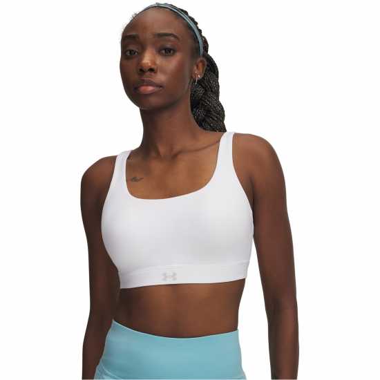 Under Armour Women's Non Wired High Impact Sports Bra White/Halo Gray 