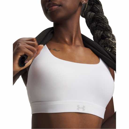 Under Armour Women's Non Wired High Impact Sports Bra White/Halo Gray 