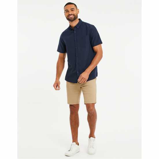 Threadbare Ss Shrt Dragon Sn54 Морска синьо Мъжки ризи