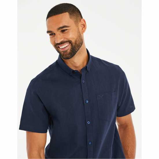 Threadbare Ss Shrt Dragon Sn54 Морска синьо Мъжки ризи