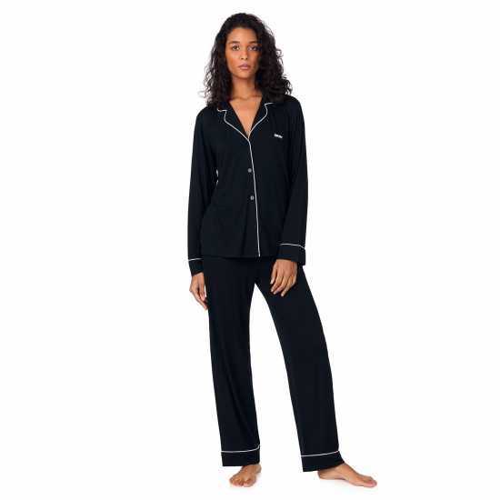 Dkny Womens Long-Sleeve Pyjama Sets Black 