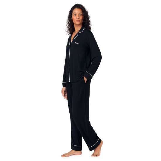 Dkny Womens Long-Sleeve Pyjama Sets Black 