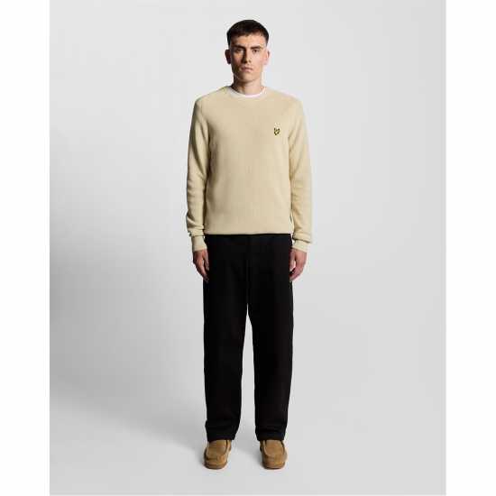 Lyle And Scott Блуза С Обло Деколте Men's Rib Crew Neck Jumper Grey Taupe 
