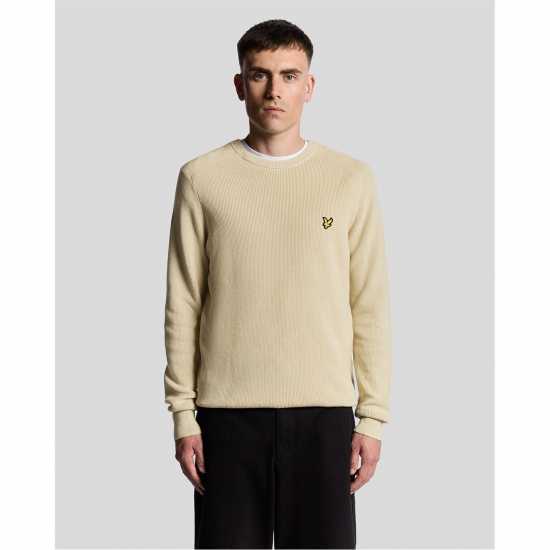 Lyle And Scott Блуза С Обло Деколте Men's Rib Crew Neck Jumper Grey Taupe 