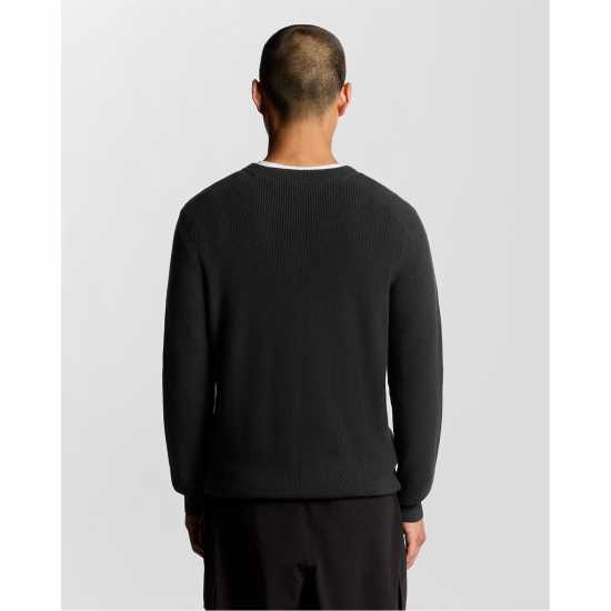 Lyle And Scott Блуза С Обло Деколте Men's Rib Crew Neck Jumper Black Ice 
