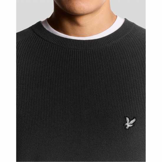 Lyle And Scott Блуза С Обло Деколте Men's Rib Crew Neck Jumper Black Ice 