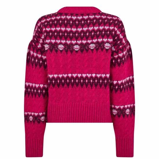 Scotch And Soda Cable Knit Fair Isle Jumper  