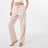 Jack Wills Flannel Lounge Pants Pink Check Дамско облекло плюс размер