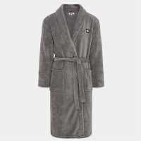 Dkny Mens Fleece Robe Trash Pandas Charcoal 